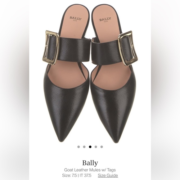 Bally Goat Black Leather Mules - Picture 3 of 8